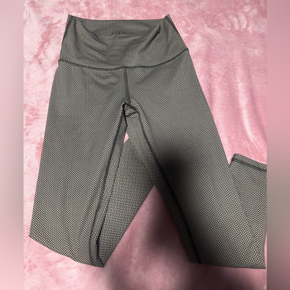 Brown and tan Chevron Leggings
